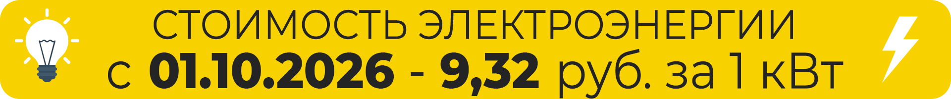 Стоимость электроэнергии с 01.07.2021 - 7,33 руб. за 1 кВт